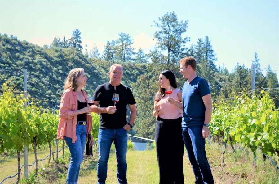 </who>Cynthia and Davie Enns, left, have sold 1 Mill Road Winery in Naramata to Katie Truscott and Ben Bryant.