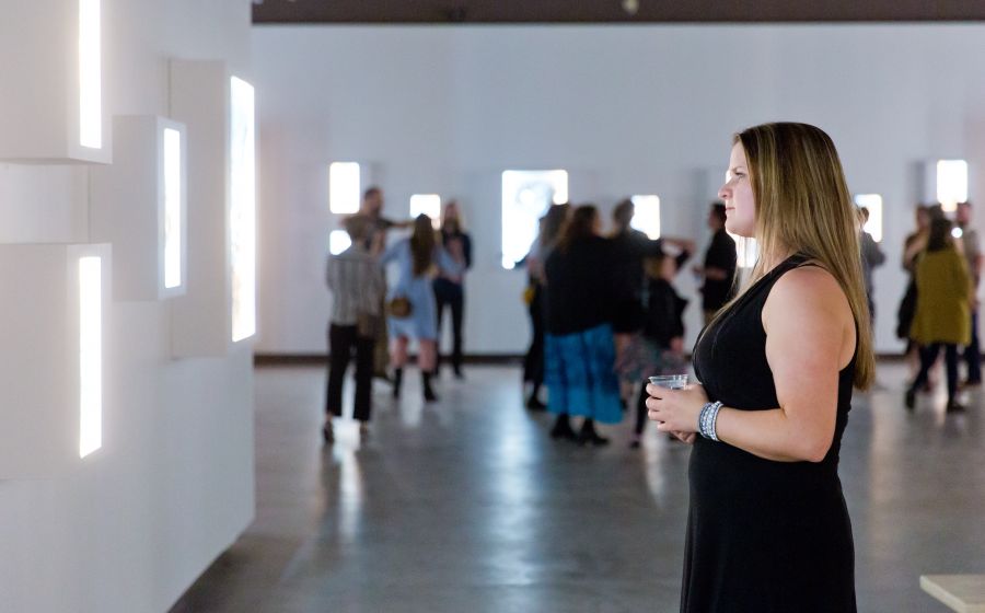 <who>Photo Credit: NowMedia</who> Scene from pervious Penticton Art Gallery event