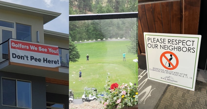 golfcourse at Ben peeing roethlisberger