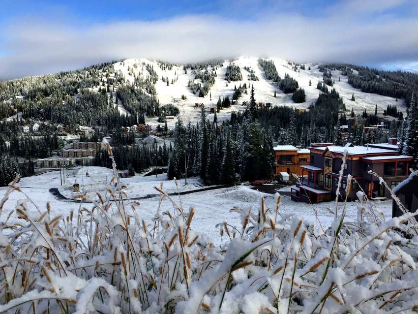 Snow fell overnight at Silver Star Mountain Resort (Photo Credit: Contributed) 