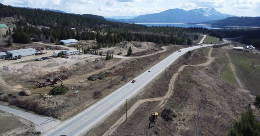 <who> Photo Credit: BC Ministry of Transportation and Infrastructure </who> The clearing work has begun along Hwy 1 to prepare for the three-year long project.