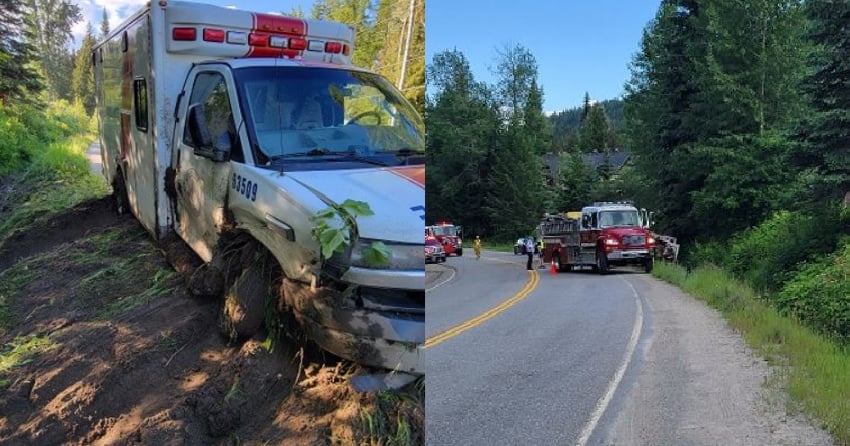 Ambulance with patient inside crashes off BC Interior highway after ...