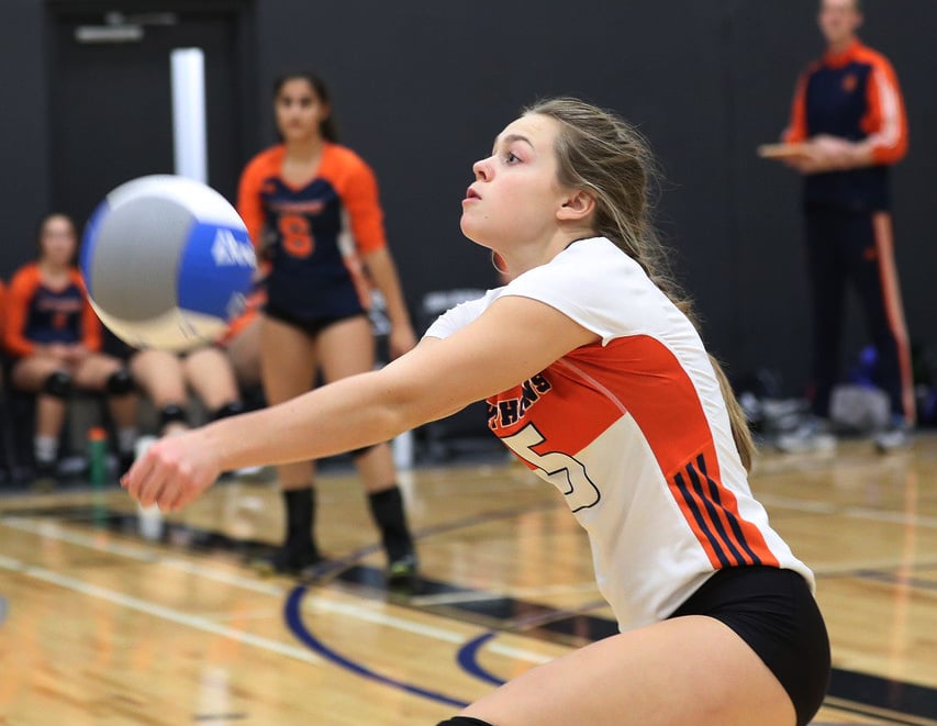<who>Photo Credit: Richard Abbot Northfield Photography </who>Gryphons' libero, Hayley Zandee, was selected as a provincial first-team all-star.