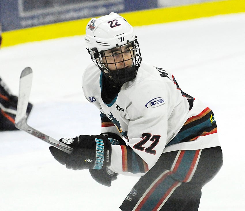 <who>Photo Credit: Lorne White/KelownaNow </who>Max Kryski will be relied upon to spark the Okanagan Rockets' offence. He's tied for third in BCMMHL scoring with 41 points (18 goals, 23 assists ) in 25 games.