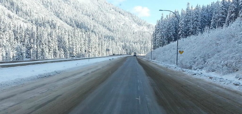 A snowy Coquihalla Summit.