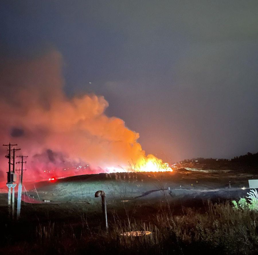 <who>Photo Credit: Nick Pidwirny</who>A photo of the fire at the Glenmore Landfill on July 10.