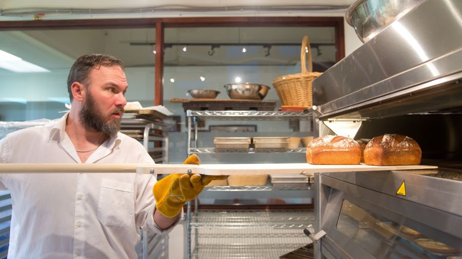 Jan Petrasek baking bread