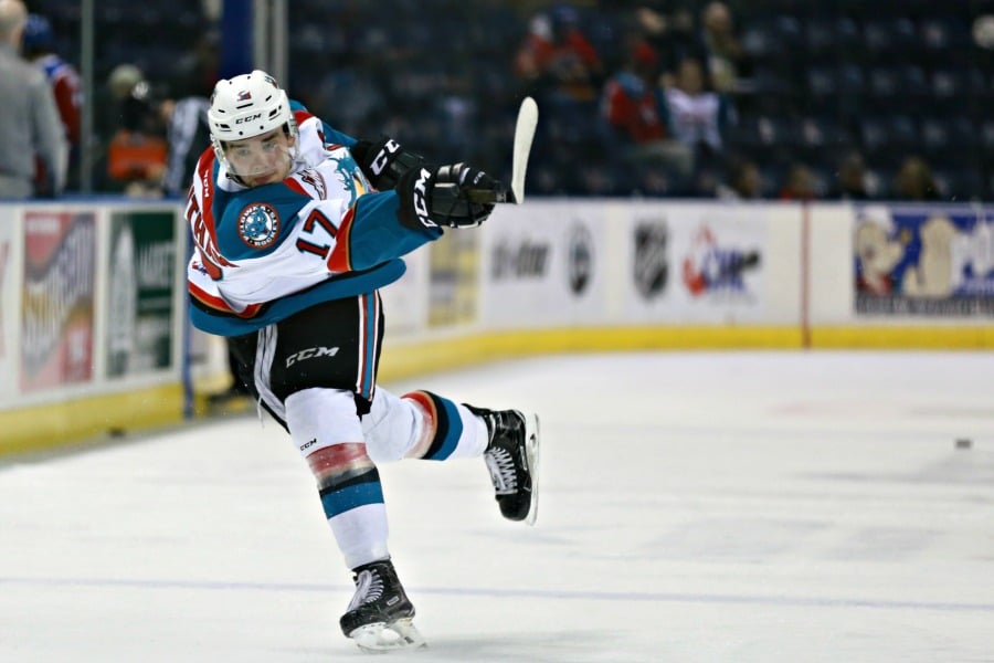 <who>Photo Credit: KelownaNow</who>Captain Southam added his 11th, 12th and 13th goals of the season on Wednesday.