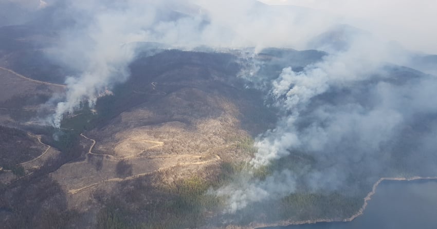 <who> Photo Credit: BCWS</who> The Octopus Creek wildfire on Aug.19