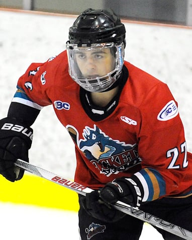 <who>Photo Credit: Lorne White/KelownaNow </who>Max Kryski is the younger and smaller version of Kelowna <br>Rockets' Jake Kryski.