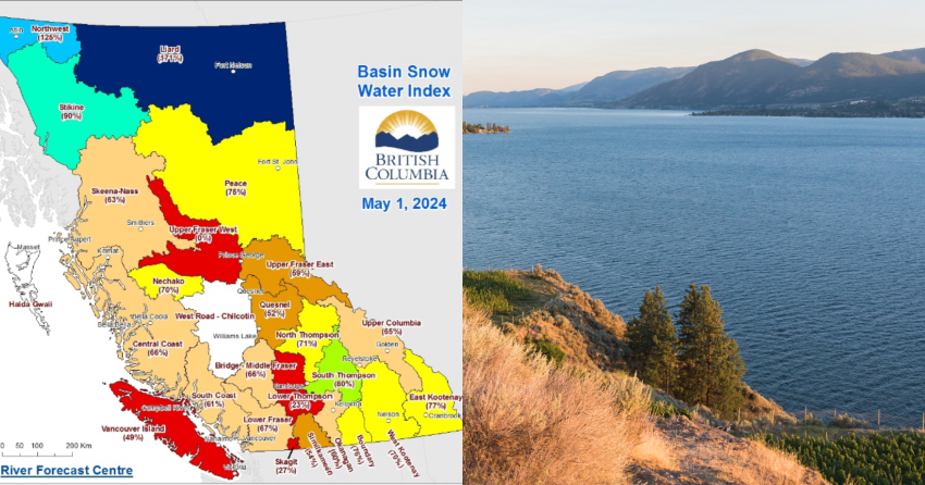 BC's snowpack is at 66% of normal, hot weather expected to lead to ...