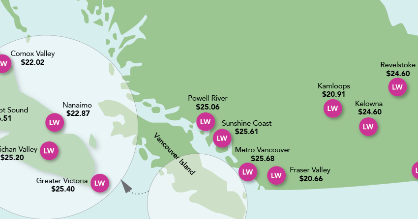 Wage needed for 'modest lifestyle' surges in cities across BC, report ...