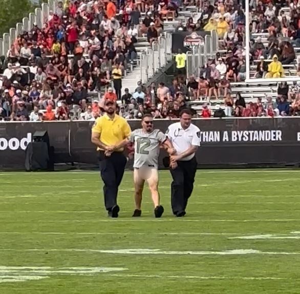 Streaker at BC Lions game in Kelowna released from custody without charges