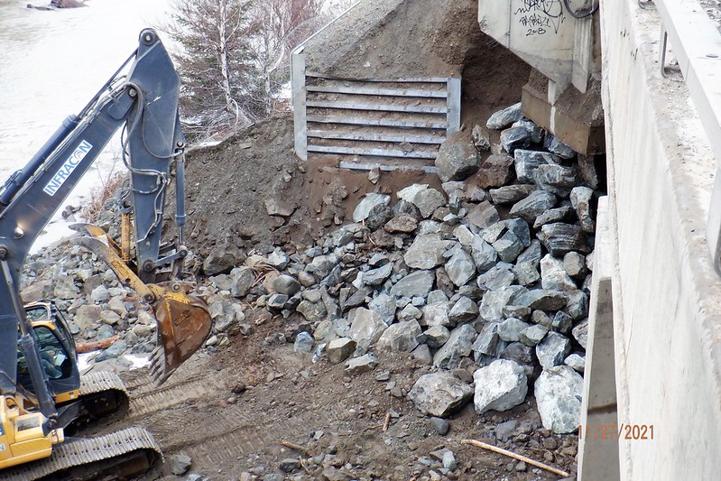 Rip rap to help rebuild damaged Coquihalla Highway