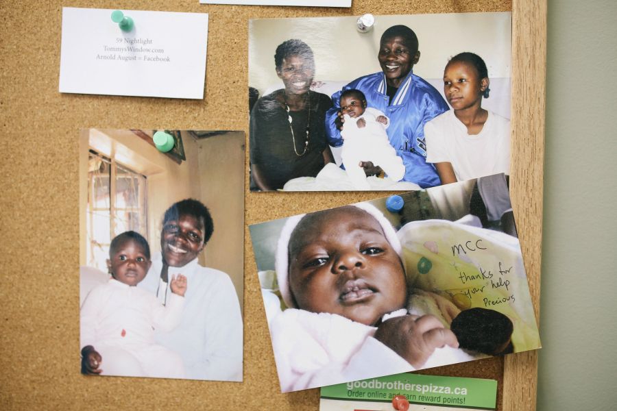 A collection of photographs of people who have been helped by MCC thrift store and those who shop there.