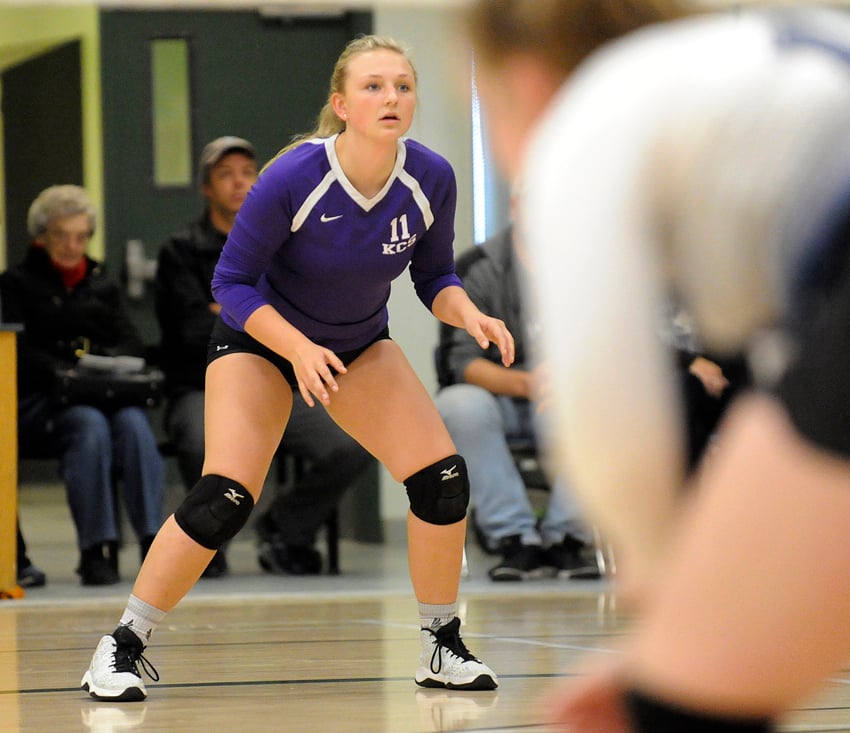 <who>Photo Credit: Lorne White/KelownaNow </who>Setter Madi Martens and the provincially top-ranked KCS Knights placed third in the Yellow Division.
