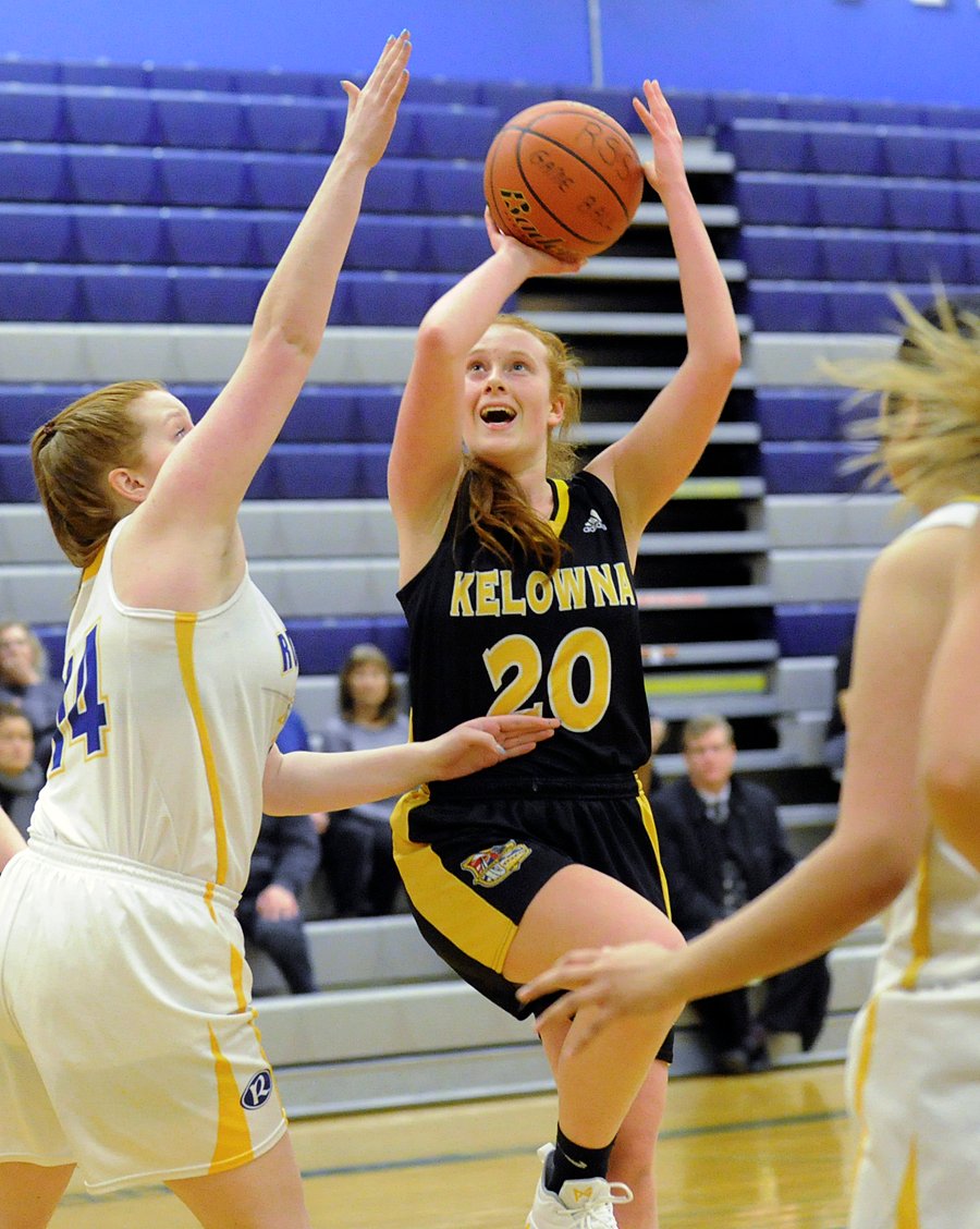 <who>Photo Credit: Lorne White/KelownaNow </who>Marlie Gallagher of the Owls scored seven points in the fourth quarter.