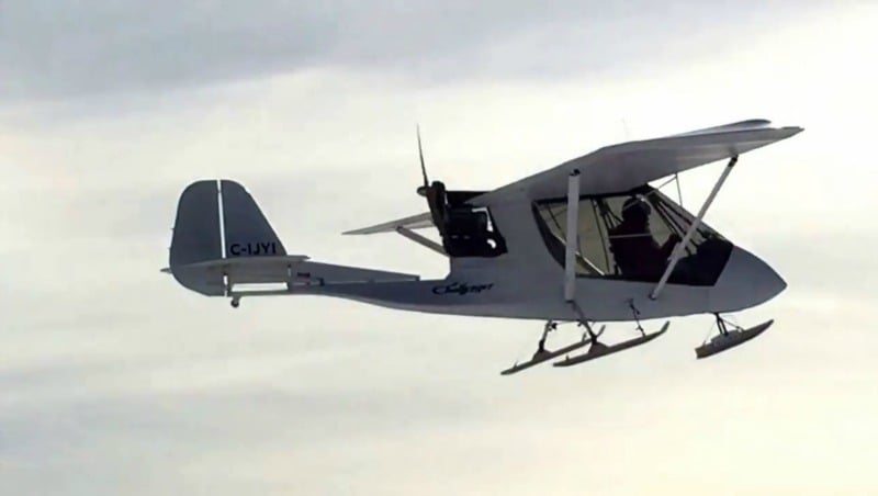 <who> Youtube </who> The pilot was flying an ultralight aircraft similar to this one.