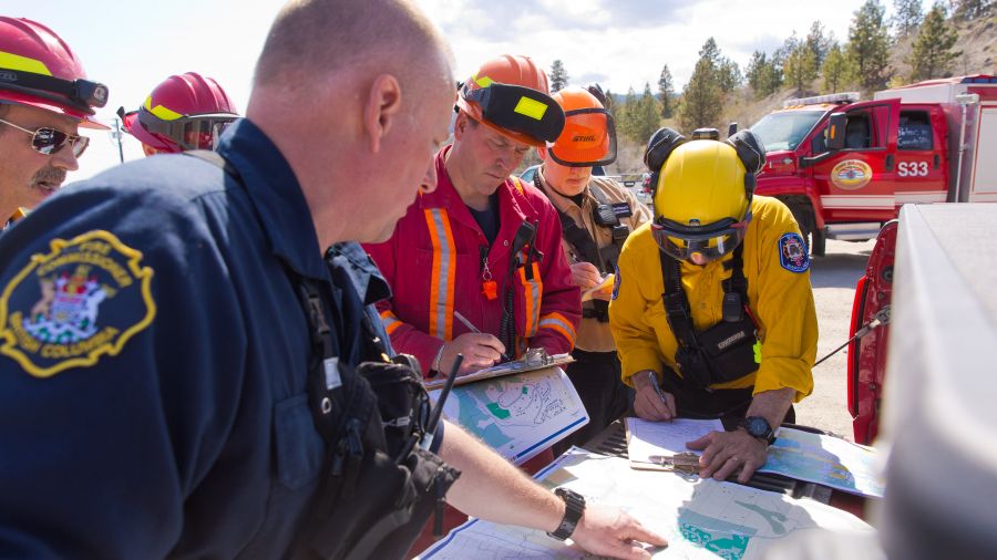 <who>Photo Credit: NowMedia/Gord Goble</who> Firefighters from across the province in Penticton for 2022's wildfire training exercises