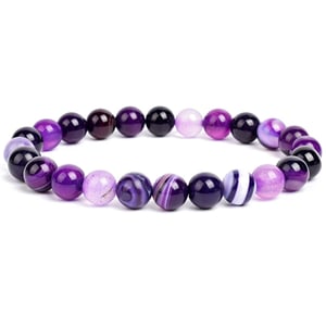 Bracciale in agata viola