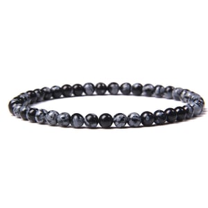 Bracciale con scaglie di ossidiana da 4 mm