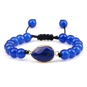 Bracciale in lapislazzuli con pietra grande.