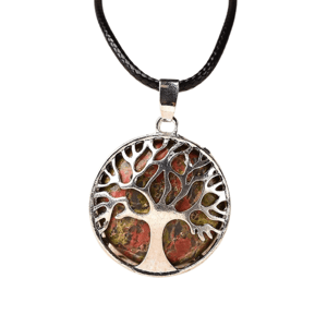 Ciondolo dell'albero della vita in unakite