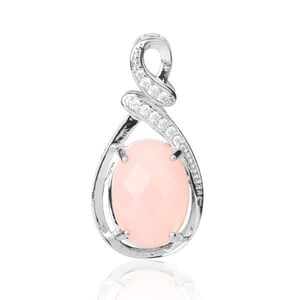 Collana di quarzo rosa ritorto.