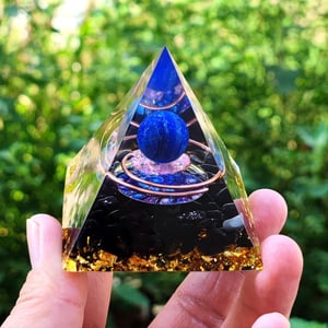 Orgonite, tormalina e lapislazzuli 5cm