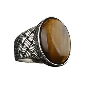 Anello in argento 925 con occhio di tigre