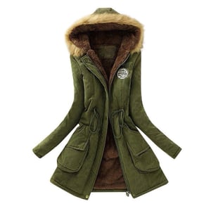 Giacca leggera verde militare da donna