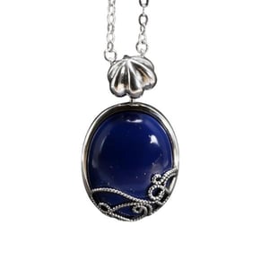 Collana in argento con ciondolo in lapislazzuli - Katherine