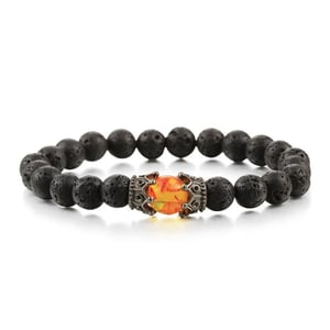 Bracciale in pietra lavica reale