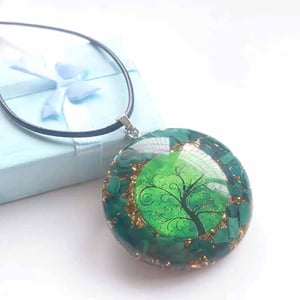 Ciondolo di orgonite Malachite Albero della vita