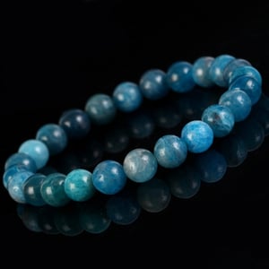 Bracciale in apatite blu 6-8 mm