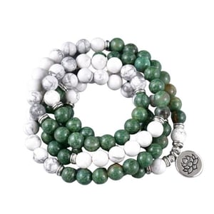 Orecchini African Mala Howlite