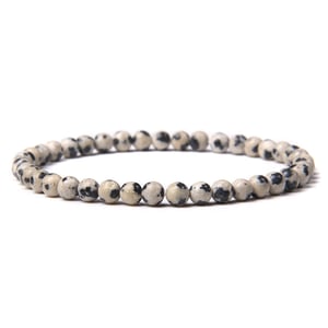 Bracciale in diaspro dalmata 4 mm