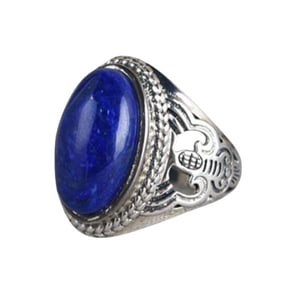 Anello in argento sterling con lapislazzuli per donna