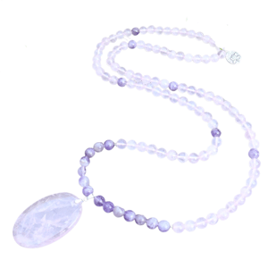 Collana di ametista e quarzo rosa