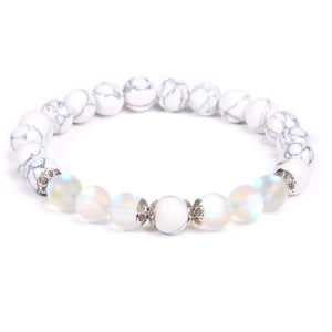 Bracciale di Howlite e Pietra di Luna