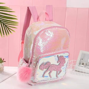 Zaino Unicorno Ragazza Pompon