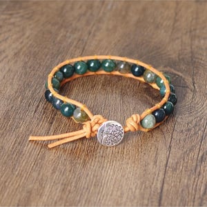 Bracciale in pelle di agata indiana