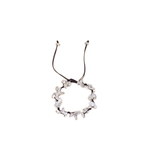 Bracciale barocco regolabile in cristallo bianco