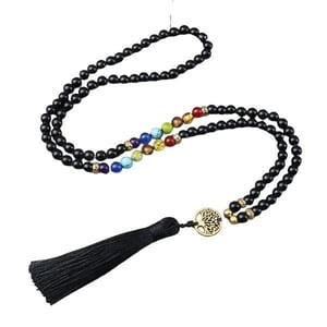 Collana tibetana di onice 7 chakra