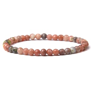 Bracciale di tormalina Plum Blossom 4 mm