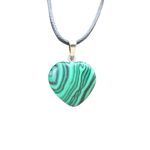 Collana con cuore in malachite