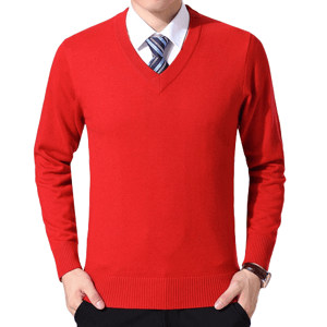 Maglione rosso in stile militare