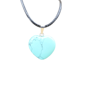 Collana con cuore verde turchese