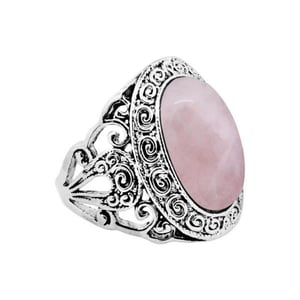 Anello di quarzo rosa antico per donna