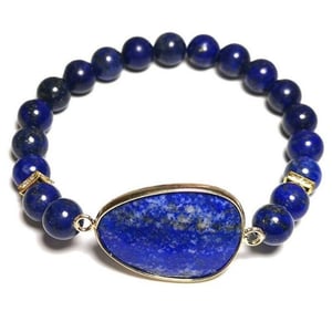Bracciale da donna in lapislazzuli con ciondolo a goccia